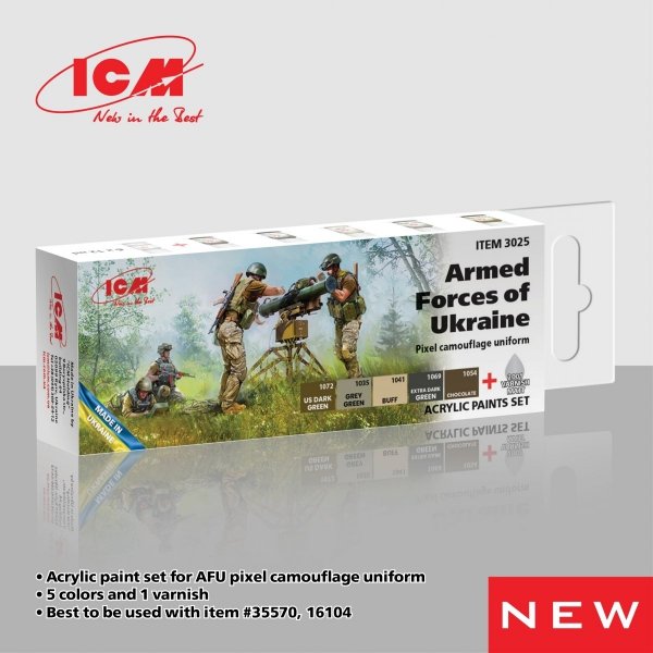 ICM 3025 Acrylic Paints Set Armed Forces of Ukraine