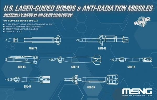 Meng SPS-072 U.S. Laser-Guided Bombs & Anti-Radiation Missiles