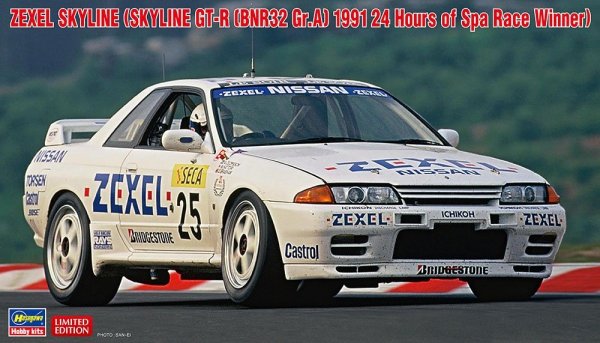 Hasegawa 20565 Zexel Skyline (Skyline GT-R (BNR32 Gr.A) 1991 24 Hours of Spa Race Winner) 1/24