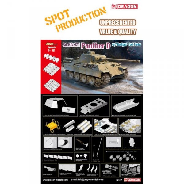 Dragon 6881 Sd.Kfz.171 Panther D w/&quot;Stadtgas&quot; Fuel Tanks