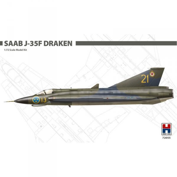 Hobby 2000 72055 Saab J-35F Draken 1/72