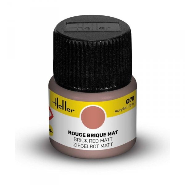 Heller Acrylic Paint 070 Brick Red Matt 12 ml