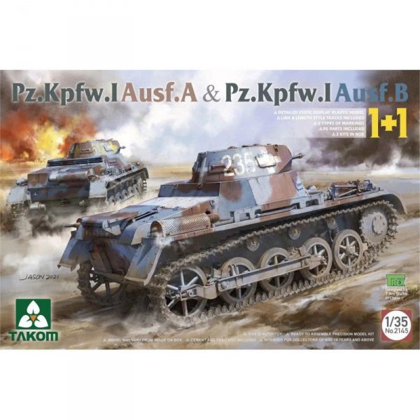 Takom 2145 Pz.Kpfw.I Ausf.A & Pz.Kpfw.I Ausf.B 1+1