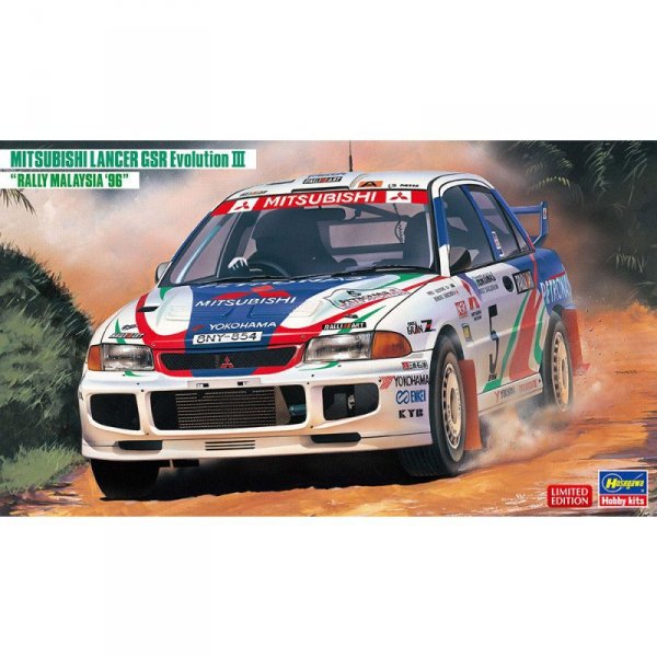 Hasegawa 20537 Mitsubishi Lancer GSR Evolution III &quot;Rally Malaysia '96&quot; 1/24