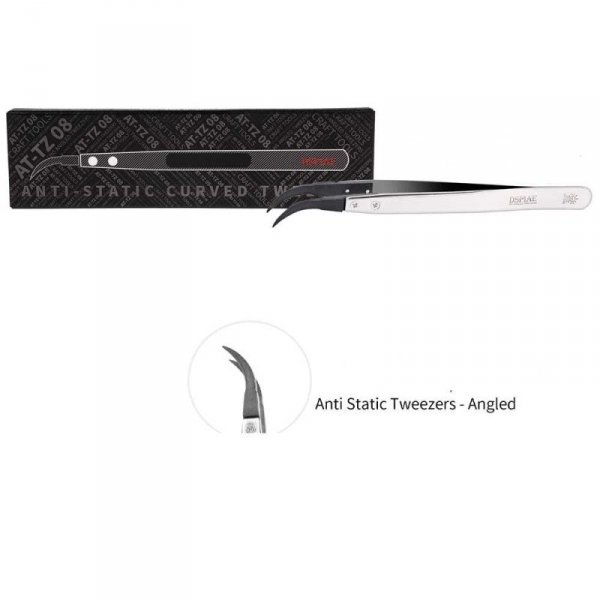 DSPIAE AT-TZ08 Anti-Static Tweezers – Angled