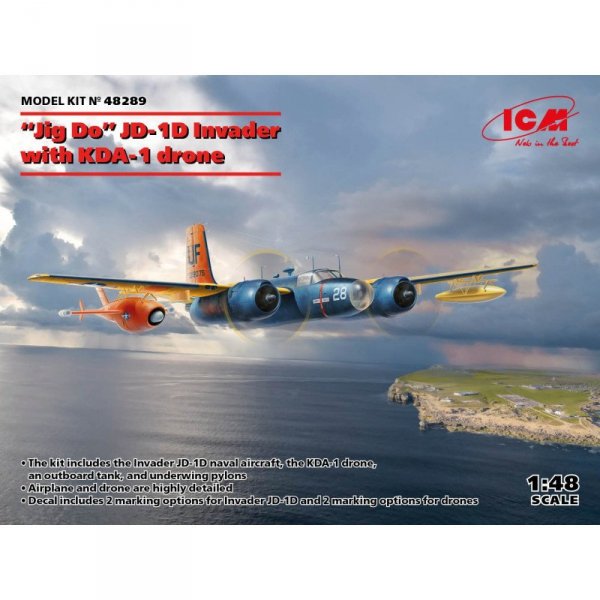 ICM 48289  ''Jig Dog' JD-1D Invader with KDA-1 drone 1/48