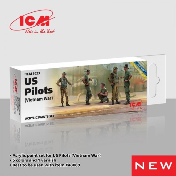 ICM 3023 Acrylic Paints Set US Pilots (Vietnam War)