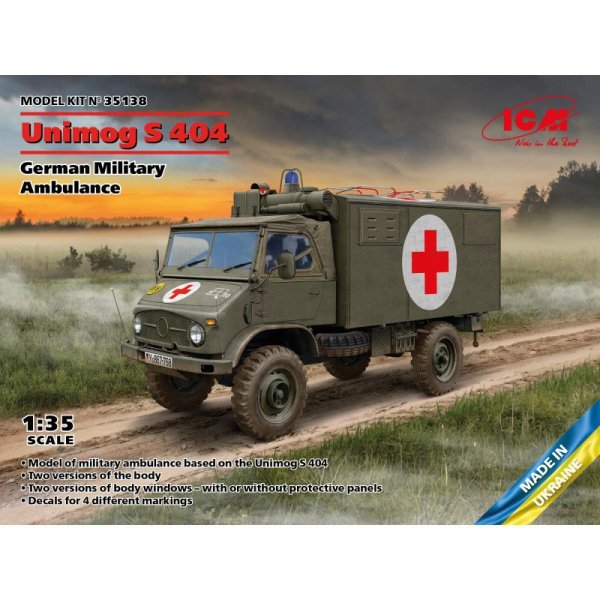 ICM 35138 Unimog S 404 German Military Ambulance 1/35