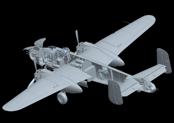HK Models 01E036 1/32 B-25J Mitchell Strafing babes