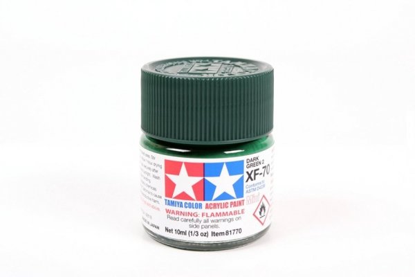 Tamiya 81770 Acrylic Mini XF-70 Dark Green 2 10ml