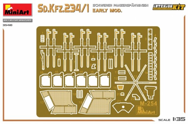 Mini Art 35410 Sd. Kfz. 234/1 Schwerer Panzerspahwagen Early Mod. Interior Kit 1/35