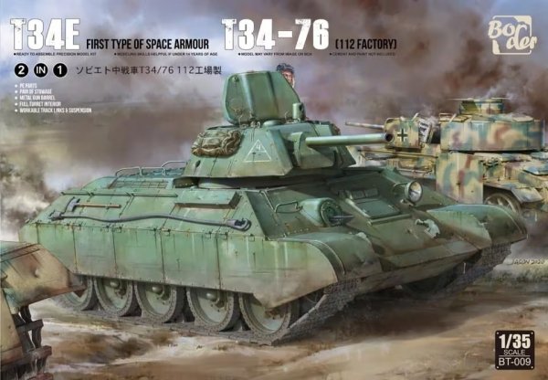 Border Model BT-009 T-34E (First Type of Spaced Armour) T-34/76 (112 factory) 1/35