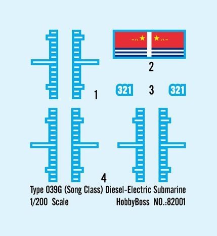 Hobby Boss 82001 1/200 Pla Navy Type 039G Song Cla