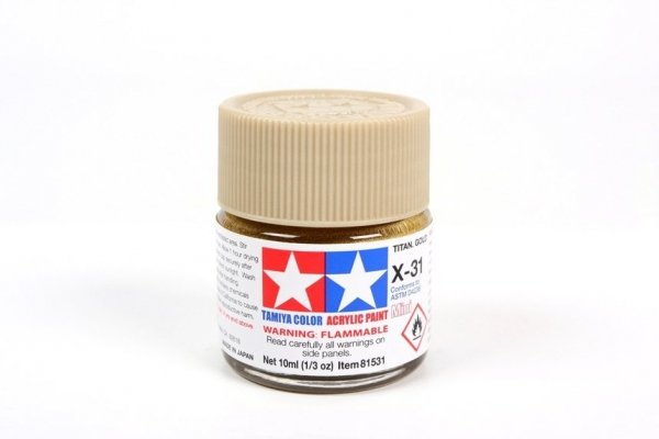 Tamiya 81531 Acrylic Mini X-31 Titanium Gold 10ml