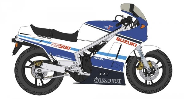 Hasegawa 21760 Suzuki RG500 Early Ver. Blue/White Color 1/12
