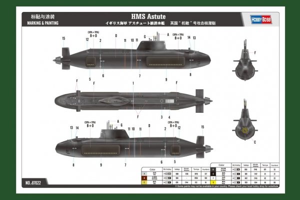 Hobby Boss 87022 1/700 Hms Astute