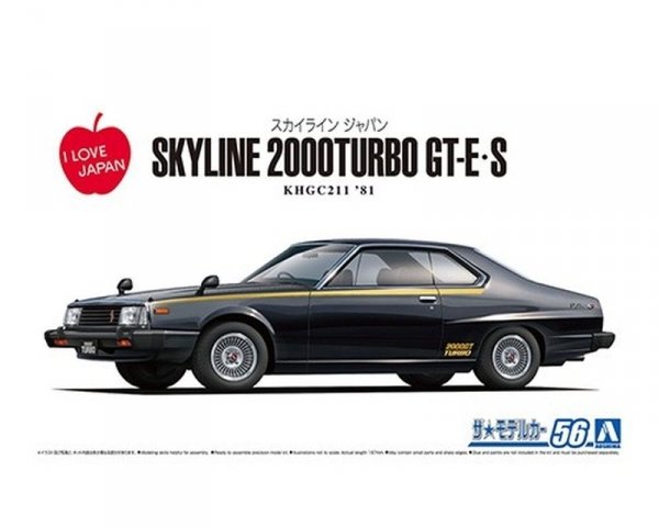 Aoshima 06108 1/24 MC#56 Nissan KHGC211 Skyline HT2000TURBO GT-ES &#039;81