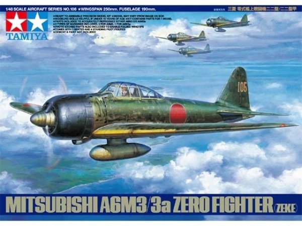 Tamiya 61108 A6M3/3a Zero (Zeke)
