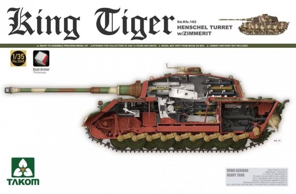 Takom 2045 SdKfz 182 King Tiger Henschel turret 1/35