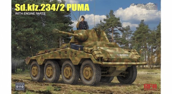 RFM-5110 Sd.kfz 234/2 Puma w/ Engine Parts 1/35