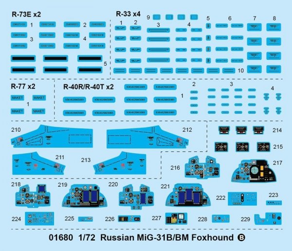 Trumpeter 01680 Mig-31 B/BM Foxhound