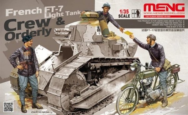 Meng HS-005 French FT-17 light tank crew & ordery