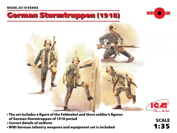 Icm 35692 German Sturmtruppen ( 1918 )