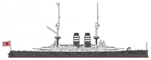 Hasegawa 30065 IJN Battleship Mikasa &quot;Duty and Service remembered for 120 years&quot; w/Figure 1/700