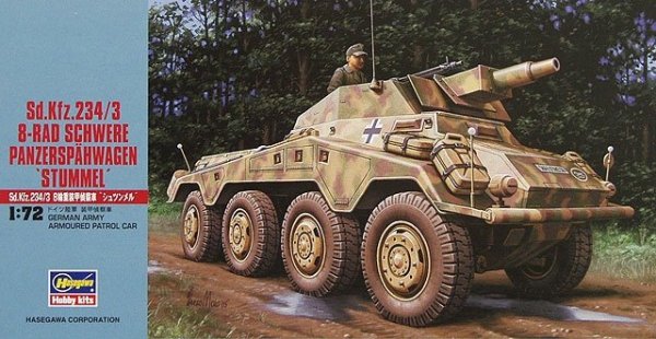 Hasegawa MT54-31154 Sd.Kfz 234/3  8 RAD Stumel 1/72