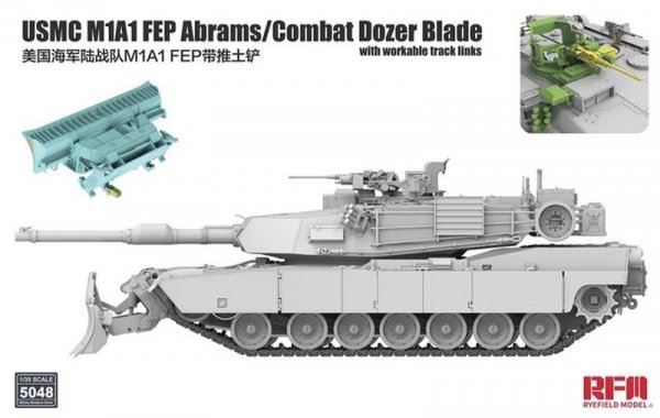 Rye Field Model 5048 USMC M1A1 FEP Abrams/Combat Dozer Blade with workable track links 1/35
