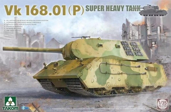 Takom 2158 VK 168.01 (P) Super Heavy Tank 1/35