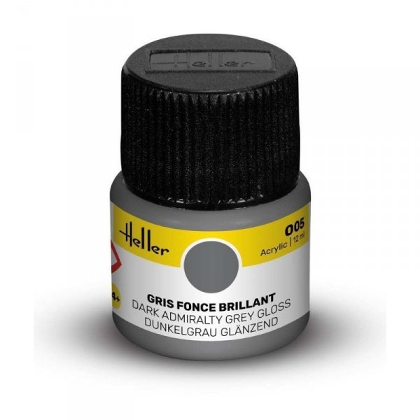Heller Acrylic Paint 005 Dark Admiralty Grey Gloss 12 ml