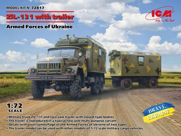 ICM 72817 ZiL-131 with Trailer Armed Forces of Ukraine 1/72