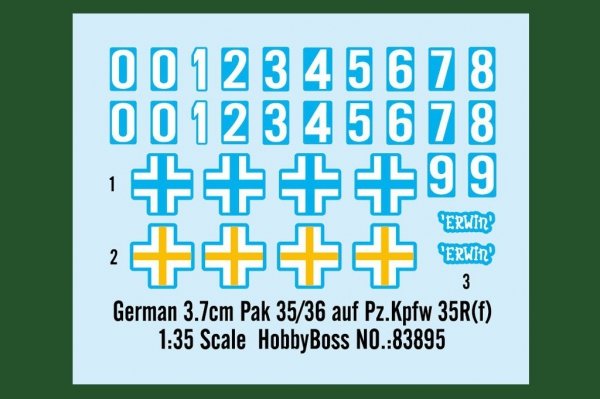 Hobby Boss 83895 3,7cm pak 35/36 Ausf Pz.Kfw.35R(f)