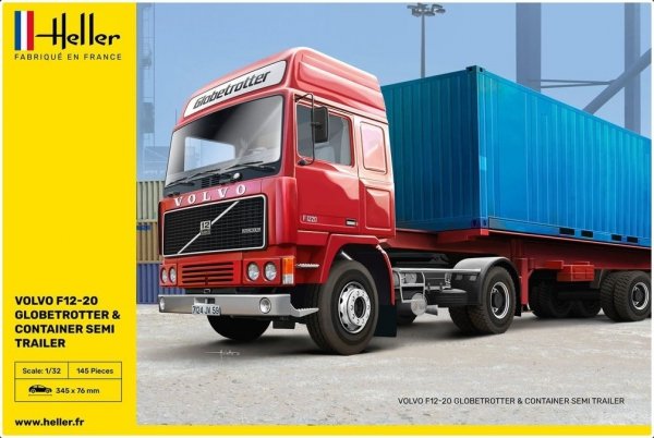 Heller 81702 Volvo F12-20 Globetrotter&amp; Container 1/32