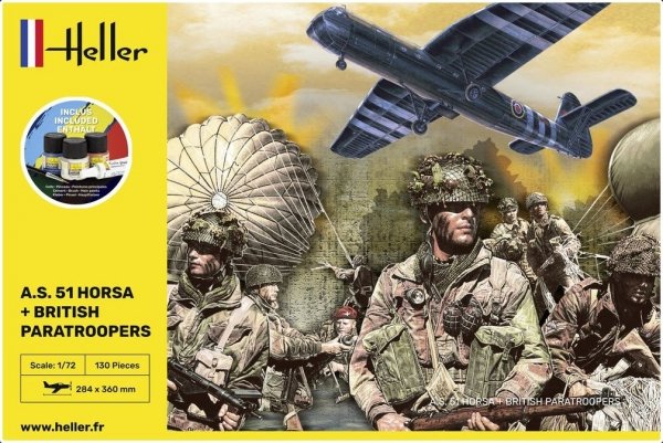 Heller 35313 A.S. 51 Horsa + British Paratroopers 1/72