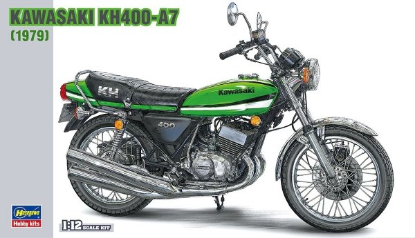 Hasegawa 21506-BK6 Kawasaki KH400A7 Motorcycle 1/12