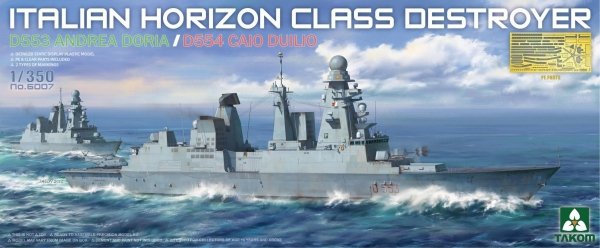 Takom 6007 D553 Andrea Doria / D554 Caio Duilio Italian Horizon Class Destroyer 1/350