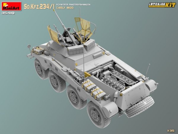 Mini Art 35410 Sd. Kfz. 234/1 Schwerer Panzerspahwagen Early Mod. Interior Kit 1/35
