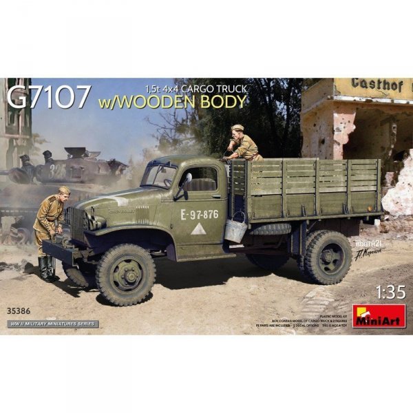Mini Art 35386 G7107 1,5t 4x4 Cargo Truck w/ Wooden Body 1/35
