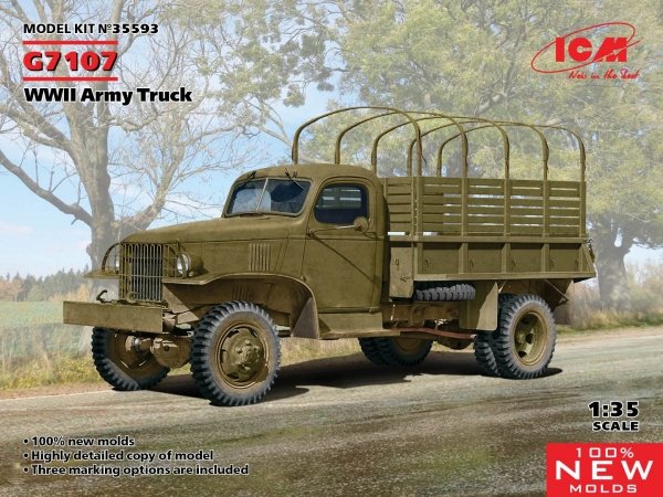 ICM 35593 G7107, WWII Army Truck (100% new molds)