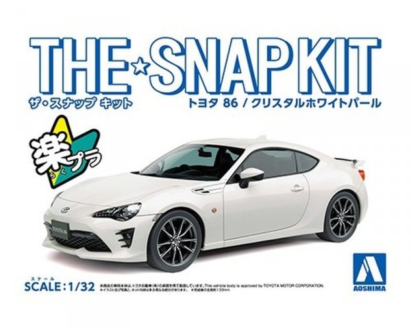 Aoshima 05418 1/32 SNAP KIT#03-A Toyota '86  (Cristal White Pearl)