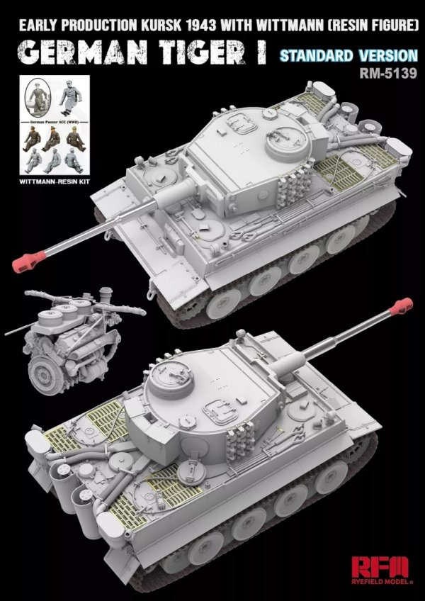 RFM 5139 Tiger I Early Production Wittmann Kursk 1943 Standard Version 1/35