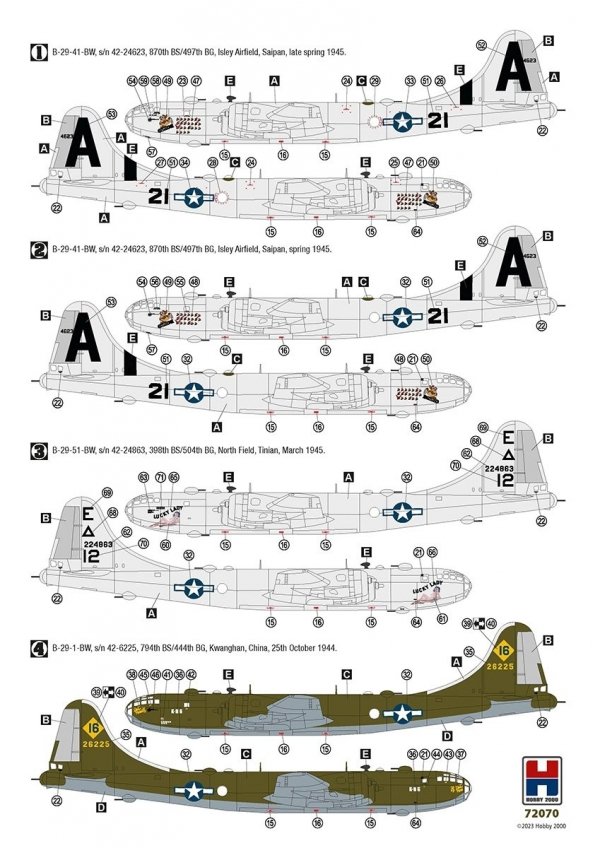 Hobby 2000 72070 B-29 Superfortress 1/72