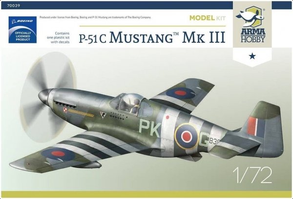 Arma Hobby 70039 P-51C Mustang MkIII Model kit 1/72