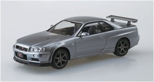 Aoshima 06254 1/32 SNAP KIT#11-E Nissan R34 Skyline GT-R Nur (Sparkling Silver)