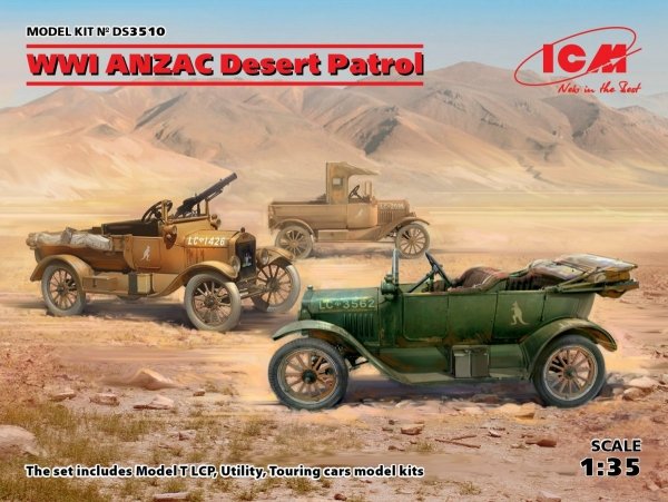 ICM DS 3510 WWI Anzac Desert Patrol Model T LCP, Utility, Touring