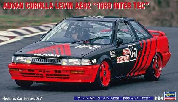 Hasegawa HC37-21137 ADVAN Corolla Levin AE92 "1989 Inter TEC" 1/24