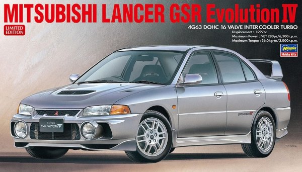 Hasegawa 20726 Mitsubishi Lancer GSR Evolution IV 1/24