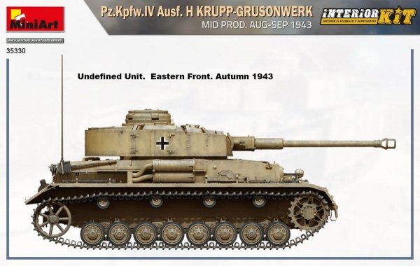 Mini Art 35330 Pz.Kpfw.IV Ausf. H Krupp-Grusonwerk Mid Prod. Aug-Sep 1943 1/35